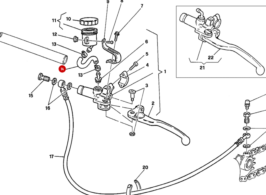 Durite Bocal Embrayage NEUVE - Ducati