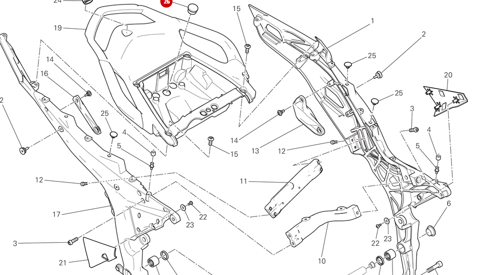 Bouchon Batit Arriere NEUF - Ducati
