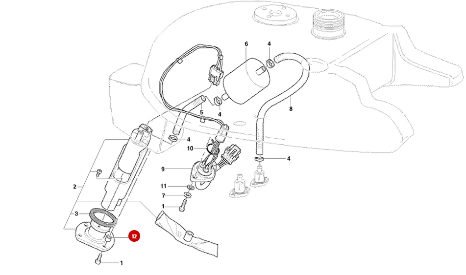 Entretoise Pompe A Essence NEUVE - Ducati