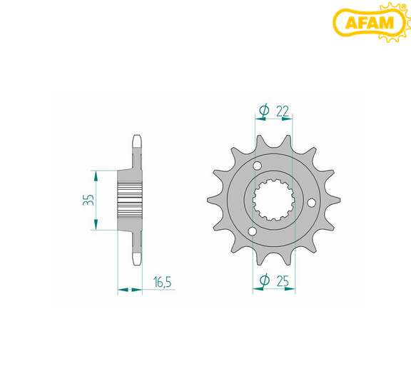 Pignon de sortie de boite 525 AFAM NEUF - Ducati