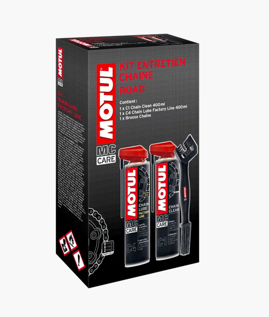 Kit entretien chaîne route avec brosse nettoyage - MOTUL