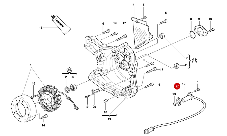 Joint capteur phase 0.6mm NEUF - Ducati