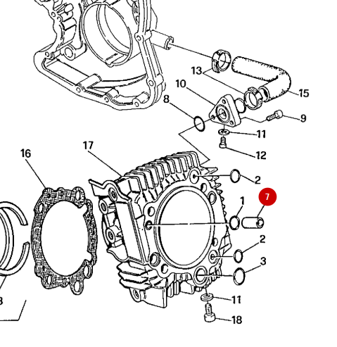 Douille cylindre NEUVE - Ducati