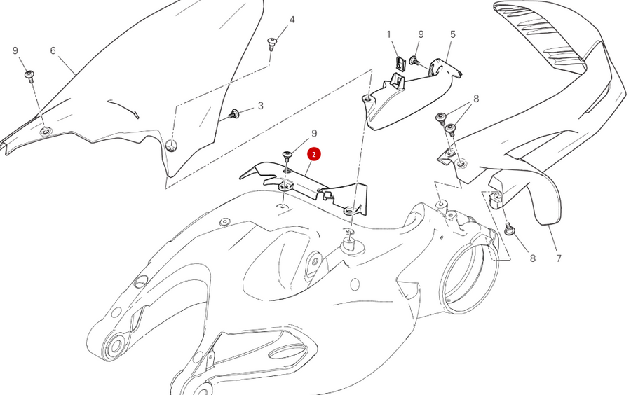 Passage durite sur monobras - Ducati
