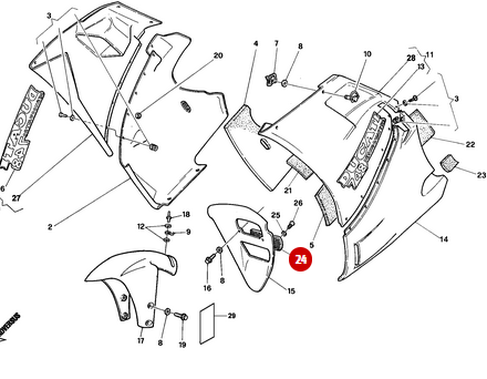Grille Radiateur huile NEUVE - Ducati