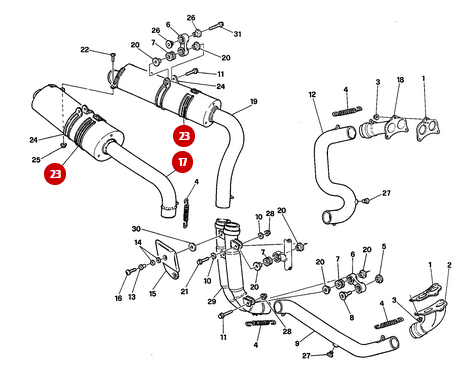 Joint Collier Echappement NEUF - Ducati
