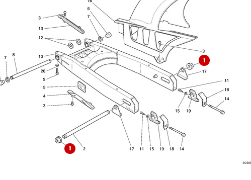 Ecrou Axe De Roue Arrière NEUF - Ducati