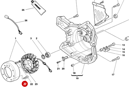 Vis Tcce M6X25 NEUVE - Ducati