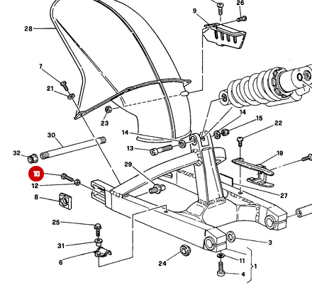 Vis Tendeur De Chaîne NEUVE - Ducati