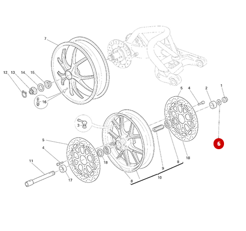 Rondelle Roue Avant NEUVE - Ducati