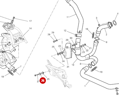 Entretoise NEUVE - Ducati