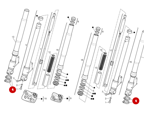 Collier Fixation Garde Boue Gris NEUF - Ducati