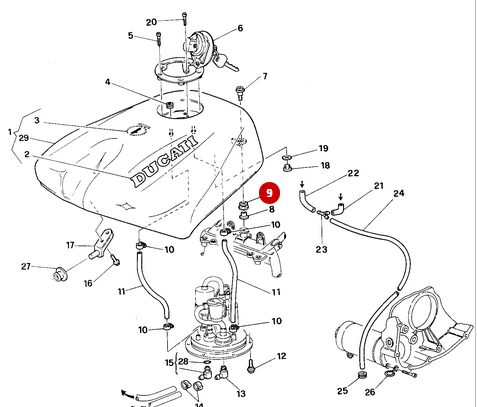 Caoutchouc De Réservoir NEUF - Ducati