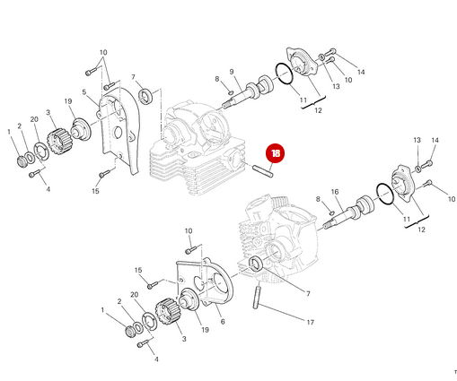 Goujon Admission M8X16 NEUF - Ducati