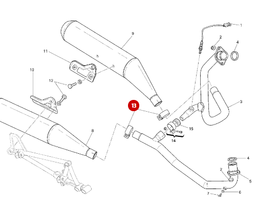 Collier Echappement NEUF - Ducati