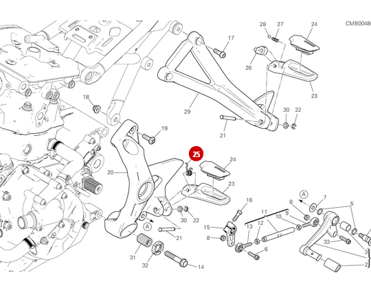 Ressort Repose Pieds NEUF - Ducati