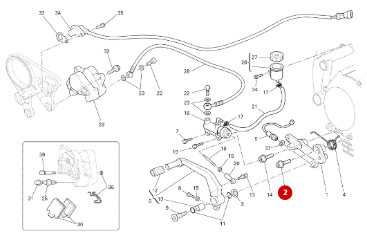Vis Tcei M10X25 NEUVE - Ducati