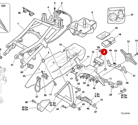 Joint En Caoutchouc Anti Vibration NEUF - Ducati