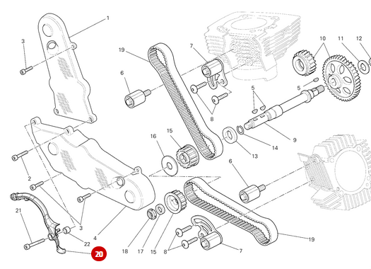 Passage Durite NEUF - Ducati