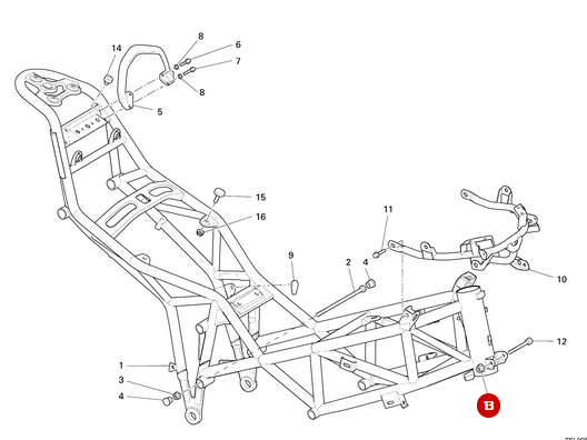 Ecrou M8 NEUF - Ducati