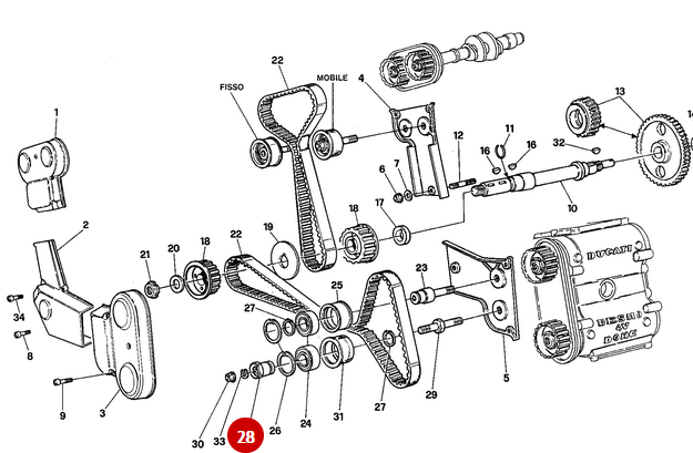 Excentrique Tendeur NEUF - Ducati