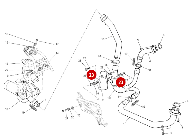 Rondelle Pare Chaleur NEUF - Ducati