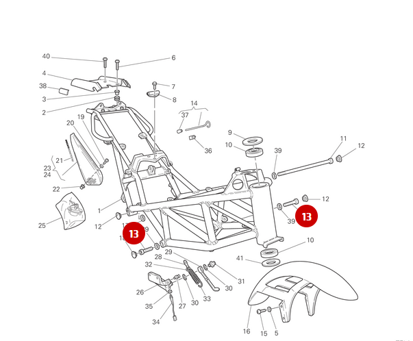 Vis Tcei M10X1.5X45 NEUVE - Ducati