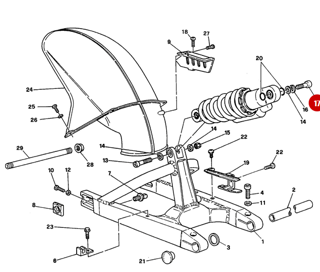 Vis Tcei M10X1.5X45 NEUVE - Ducati