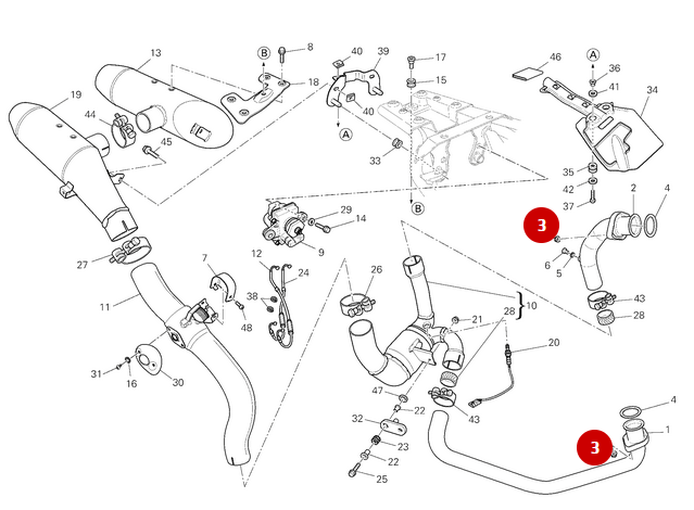 Ecrou Goujon Echappement M8 NEUF - Ducati