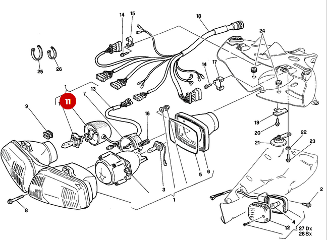 Cabochon Ampoule NEUF - Ducati