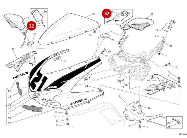 Vis Tcei M4X35 NEUVE - Ducati