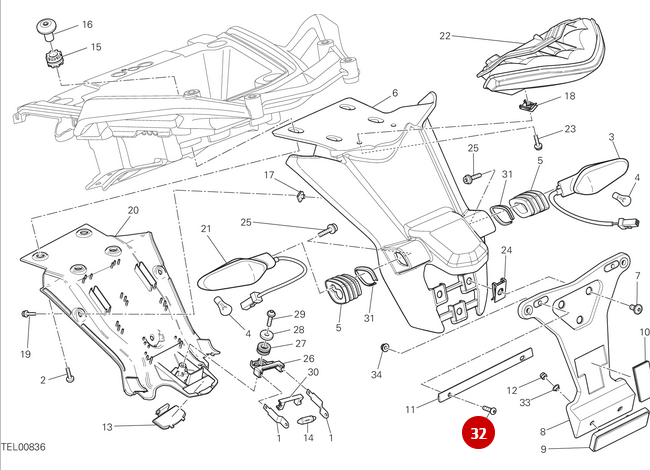 Vis Tbei M5X20 NEUVE - Ducati