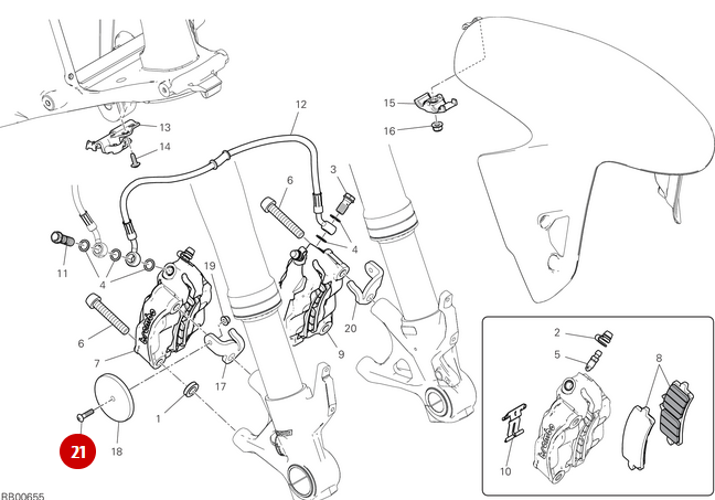 Vis Tbei M5X20 NEUVE - Ducati
