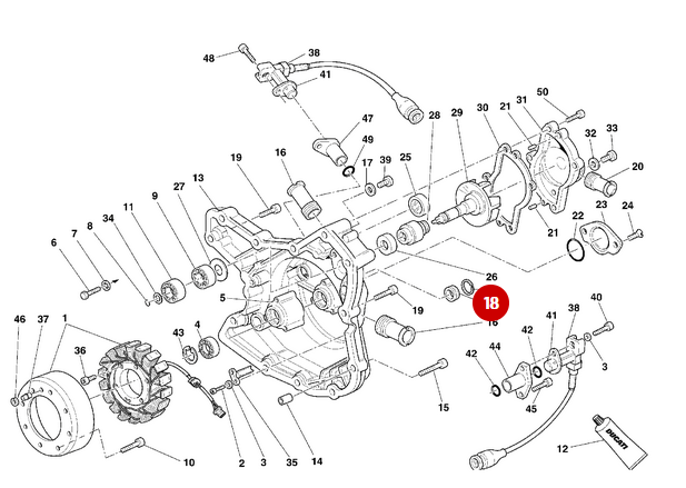 Bague Etancheite NEUF - Ducati