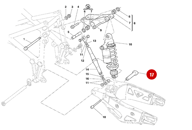 Entretoise NEUVE - Ducati
