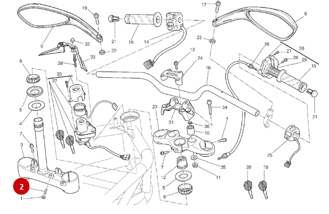Vis Sans Tete Filetee Stei M8X25 NEUVE - Ducati