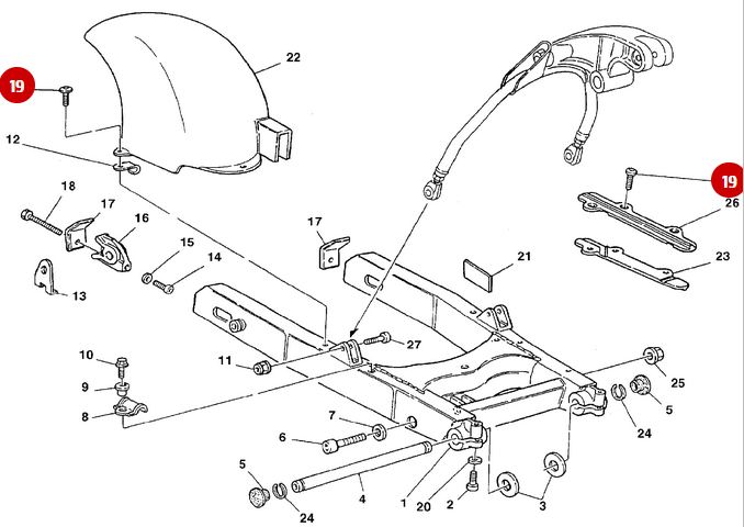 Vis Tbei M6X20 NEUVE - Ducati