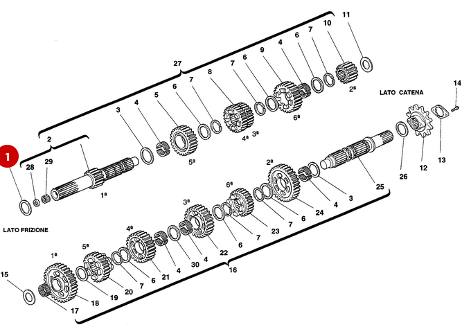 Rondelle de Butee 25.2X32.5 NEUVE - Ducati