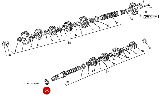 Rondelle de Butee 25.2X32.5 NEUVE - Ducati