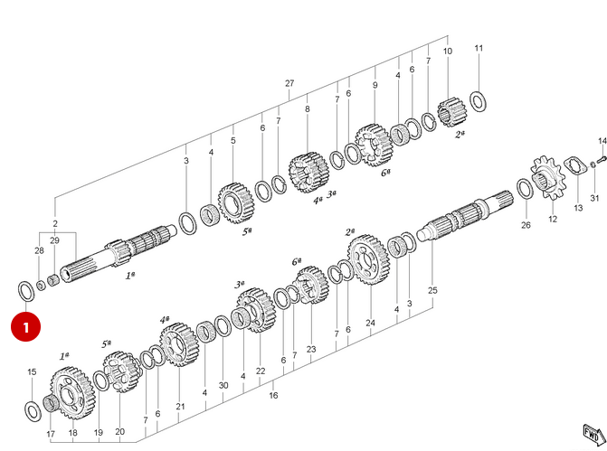 Rondelle de Butee 25.2X32.5X1 NEUVE - Ducati