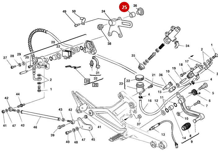 Douille Platine Support Etrier NEUVE - Ducati