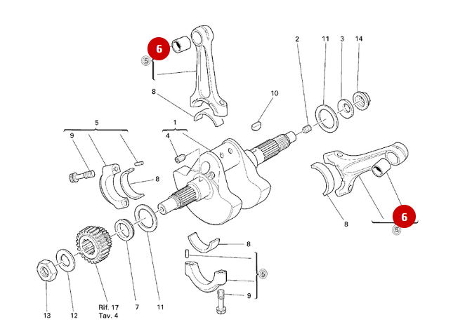 Bague Pied De Bielle NEUF - Ducati