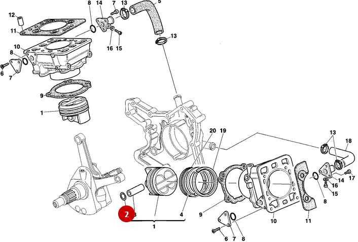 Circlips Axe Piston NEUF - Ducati