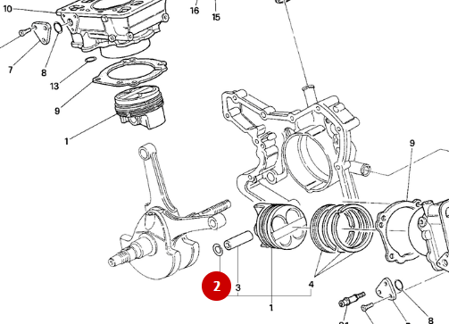 Circlip Axe Piston NEUF - Ducati