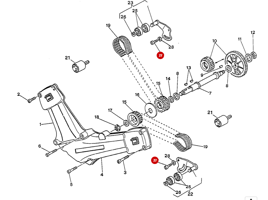 Vis Maintien Galets Tendeurs NEUF - Ducati