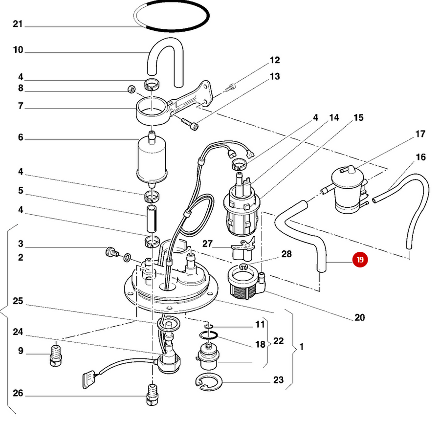 Durite pompe à essence NEUVE - Ducati