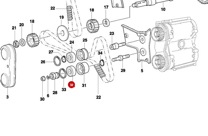 Roulement distribution NEUF - Ducati