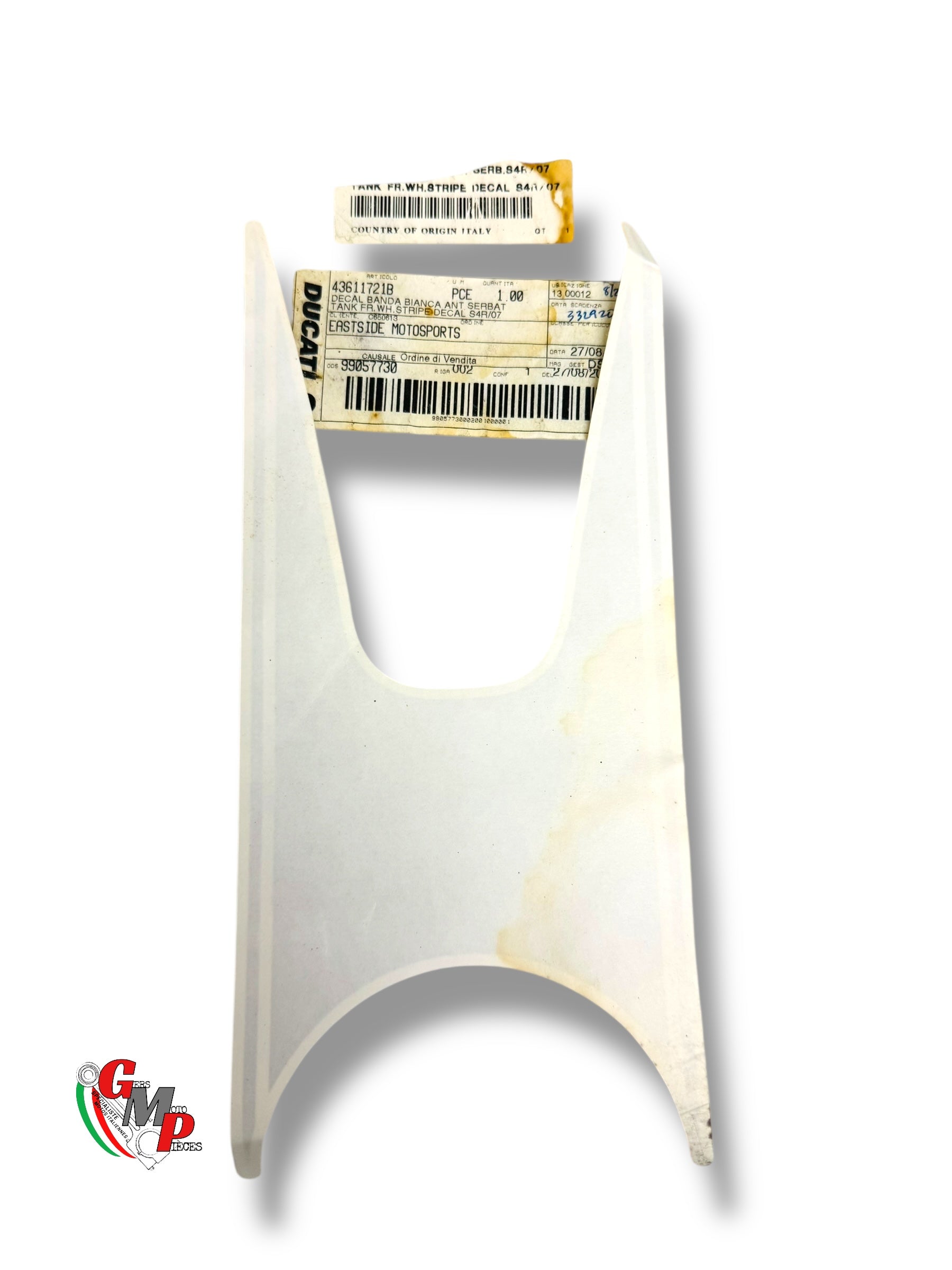 Déco sticker Réservoir Filet Blanc - Ducati Monster S4R