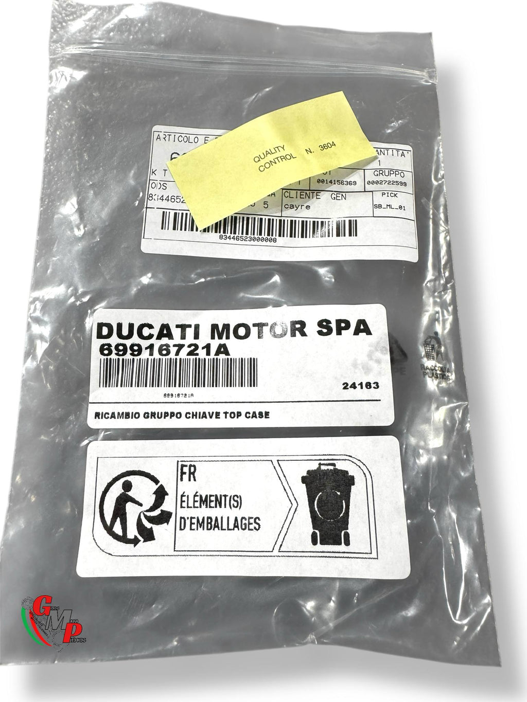 Kit support barillet pour top case - Ducati