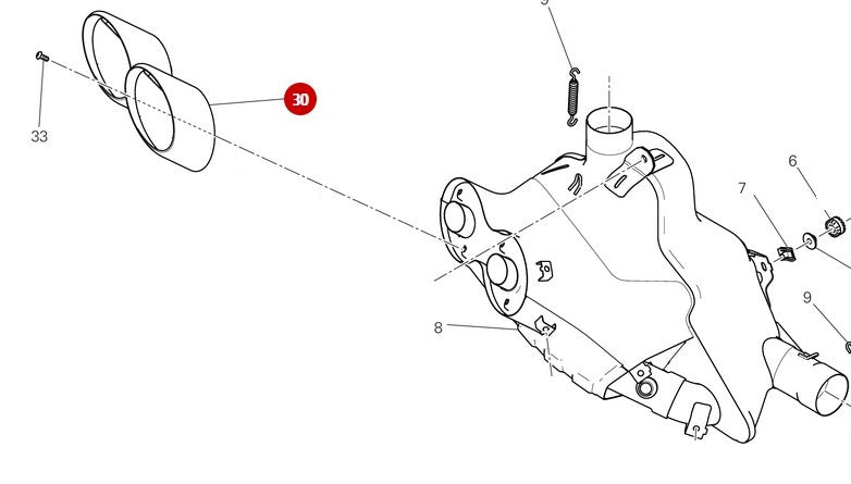 Canalisation silencieux - Ducati